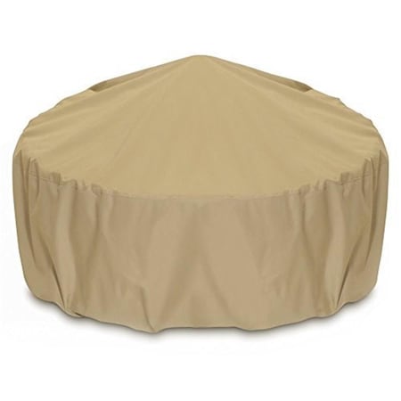 Two Dogs Designs 48 In. Fire Pit Cover - Khaki 2D-FP48005